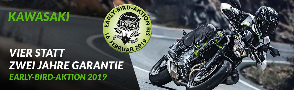 Alex Bikeshop - Kawasaki Early Bird Aktion 2019